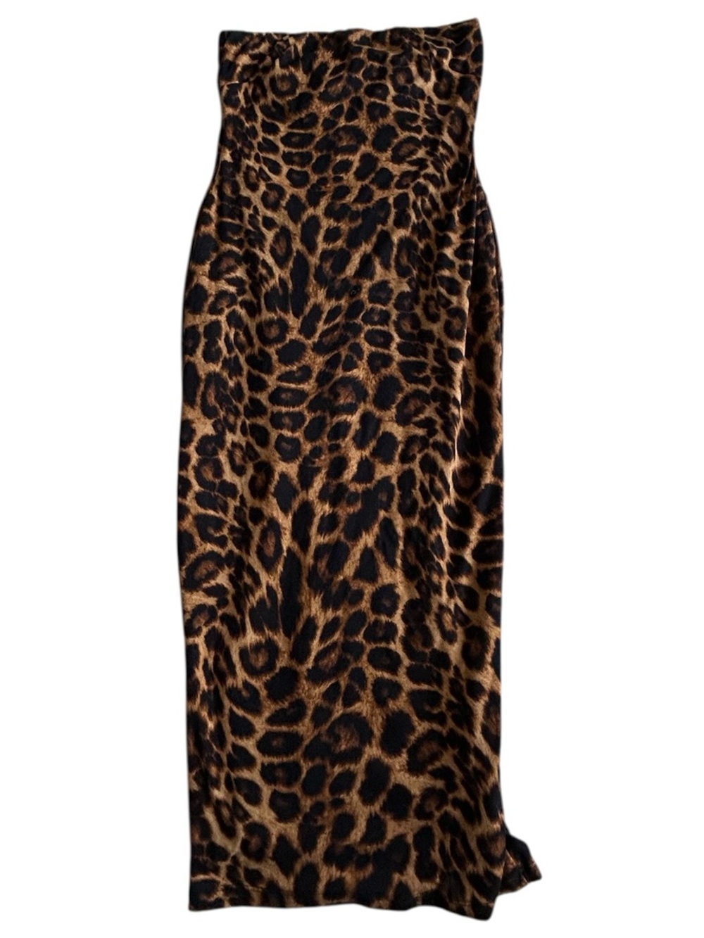 Comme USA Leopard-Print Strapless Strapless Dress
